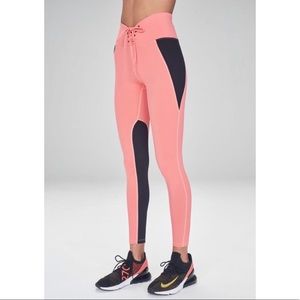 Year of Ours Football Leggings - Neon Coral/Black